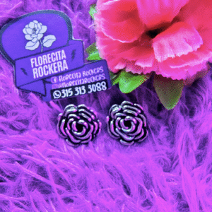 Aretes Rosa en Acero