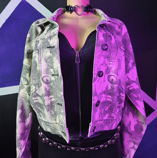 Chaqueta Denim Cat Faces