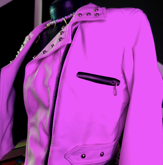 Chaqueta Blanca Crop con remaches - Image 2