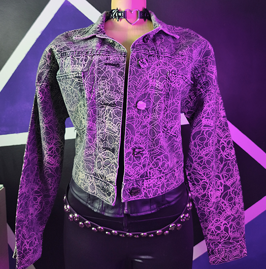 Chaqueta Denim Skulls Grey