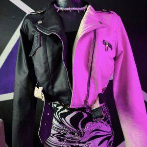 Chaqueta Crop Black And White