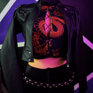 Chaqueta Crop Cadenas