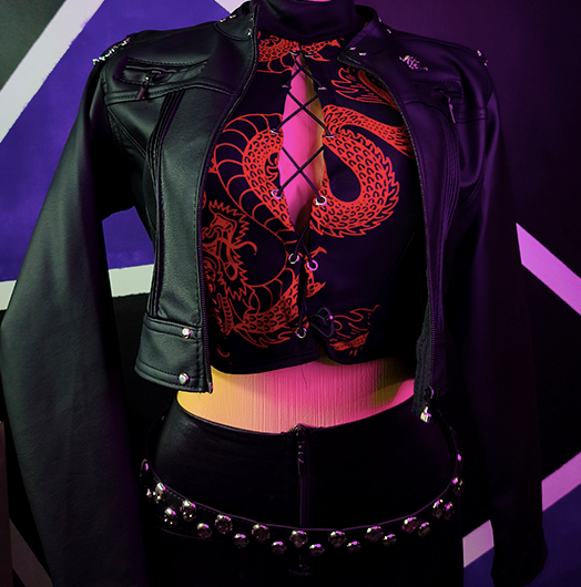 Chaqueta Crop Cadenas