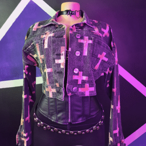 Chaqueta Crop Denim Cruces