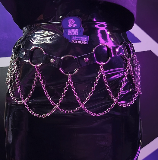 Correa remaches aros y cadenas