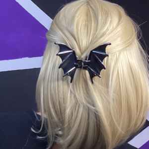 Pinza cabello metálica murciélago